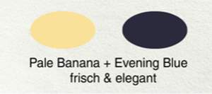 Pale Banana + Evening Blue